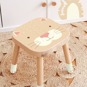 Sticker for IKEA FLISAT kids stool - cat