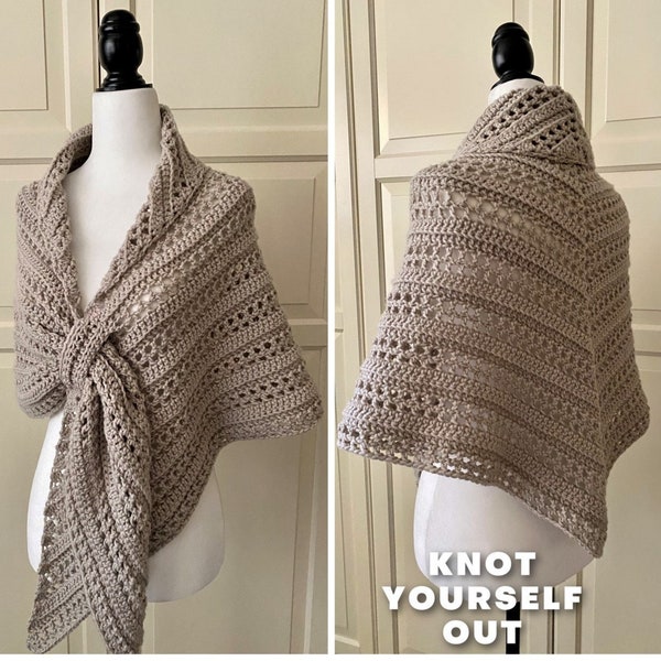 Gathered Shawl Wrap Crochet PATTERN, Triangle châle de prière facile, châle triangle, châle facile pour les femmes * Oh-So-Pretty-Easy Triangle Shawl *