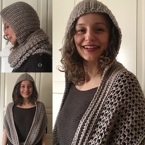 Cowl with Hood Crochet PATTERN, Hooded Scarf Cowl Crochet, Scoodie, Cowl Scarf Pattern, Infinity Scarf Pattern PDF DIY *Foxy Hooded Cowl*