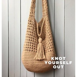 Gehäkeltes Einkaufstaschenmuster, Häkelmuster für eine Eimertasche, Boho-Häkelmuster, Boho-Tasche, Geldbörsenmuster, Handtasche, Slouchy-Tasche, Häkelbeutel, Sommertasche
