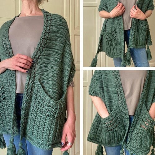 EASY Crochet Shawl PATTERN Womens Scarf Pattern Crochet Wrap Etsy