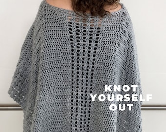 Crochet Poncho PATTERN Easy, Crochet Wrap Pattern, Crochet Cardigan, Crochet Patterns for Women, Crochet Garments for Women, PDF, DIY, Top