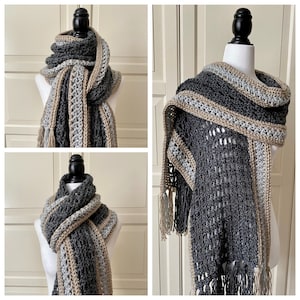Easy Crochet Scarf Shawl Pattern for Women, Easy Winter Scarf Shawl Crochet Pattern, Easy Scarf, Easy Shawl *EASY-PLEASER SCARF Shawl*