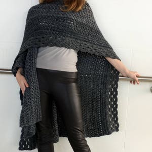 Crochet Poncho PATTERN, Crochet Cape Pattern, Crochet Ruana Pattern, Wrap Pattern, Sweater Pattern, Big Shawl Pattern, Crochet Top, PDF, DIY image 3