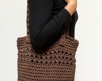 Crochet Bag PATTERN, Crochet Boho Bag, Market Bag, Bucket Bag, Crochet Tote Bag, Bag with Long Strap, Purse Pattern, Totebag Pattern, PDF