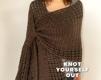 Womens Easy Crochet Wrap Pattern, Easy Crochet Scarf Pattern, Easy Crochet Shawl, Crochet Patterns for Women, Boho Crochet, Tops for Women
