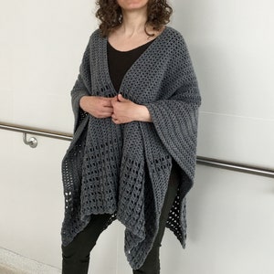 Crochet Ruana PATTERN PDF, Crochet Poncho PATTERN, Crochet Wrap Pattern ...