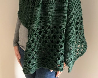 Crochet Wrap PATTERN, Crochet Scarf Pattern for Women, Crochet Shawl Pattern, Crochet Patterns for Women, Boho Crochet,  Crochet Wrap, PDF
