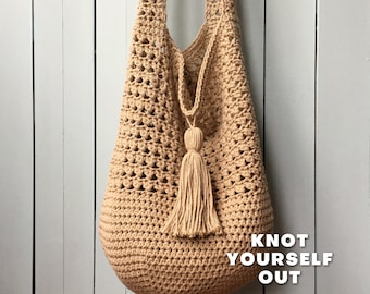 Crochet Tote Bag PATTERN, Bucket Bag Crochet Pattern, Boho Crochet, Boho Bag, Purse Pattern, Hand Bag, Slouchy Bag, PDF *Bucket Bag Beauty*