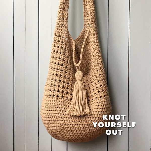 Crochet Tote Bag PATTERN, Bucket Bag Crochet Pattern, Boho Crochet, Boho Bag, Purse Pattern, Hand Bag, Slouchy Bag, PDF *Bucket Bag Beauty*