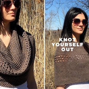 PATRÓN de capucha de capelet de ganchillo, patrón de chal envolvente de crochet de capa, encogimiento de hombros, top de ganchillo, bufanda infinita de ganchillo, PDF, bricolaje *Mi capucha es una capelet*