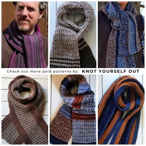 Mans Crochet Scarf Pattern Crochet Scarf Patterns for Men - Etsy