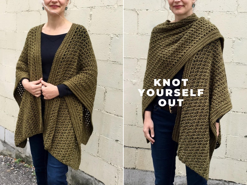 Digital Download PDF for Crocheted Ruana Pattern | Etsy