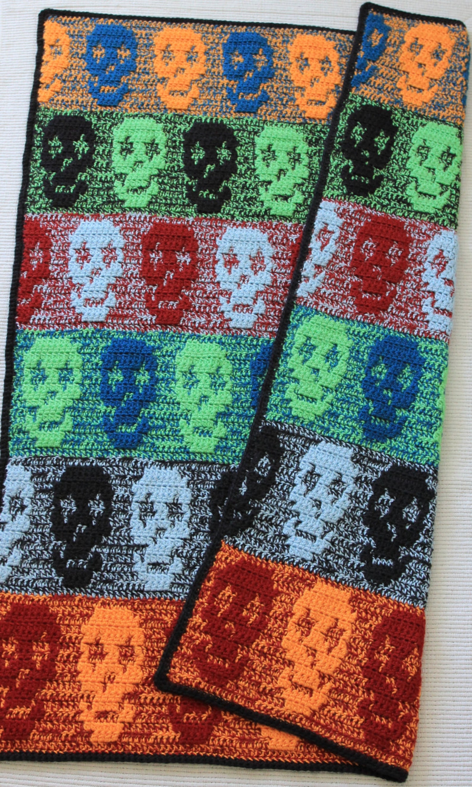 CROCHET PATTERN Skull Blanket / Throw Crochet Skull Blanket - Etsy Canada