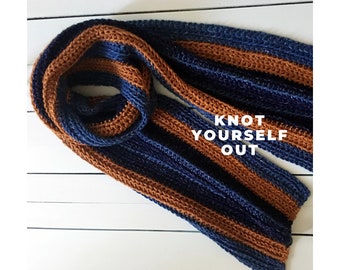 Easy Crochet Scarf PATTERN for Men, Crochet Scarf Pattern, Mens Scarves Crochet Pattern, Easy Crochet Patterns for Men, Scarf Patterns, PDF