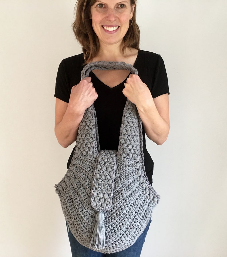 Crochet Bag PATTERN, Boho Bag Pattern, Crochet Tote Bag, Bucket Bag Pattern, Boho Crochet, Boho Bag, Purse Pattern, Hand Bag, Sac, PDF image 4