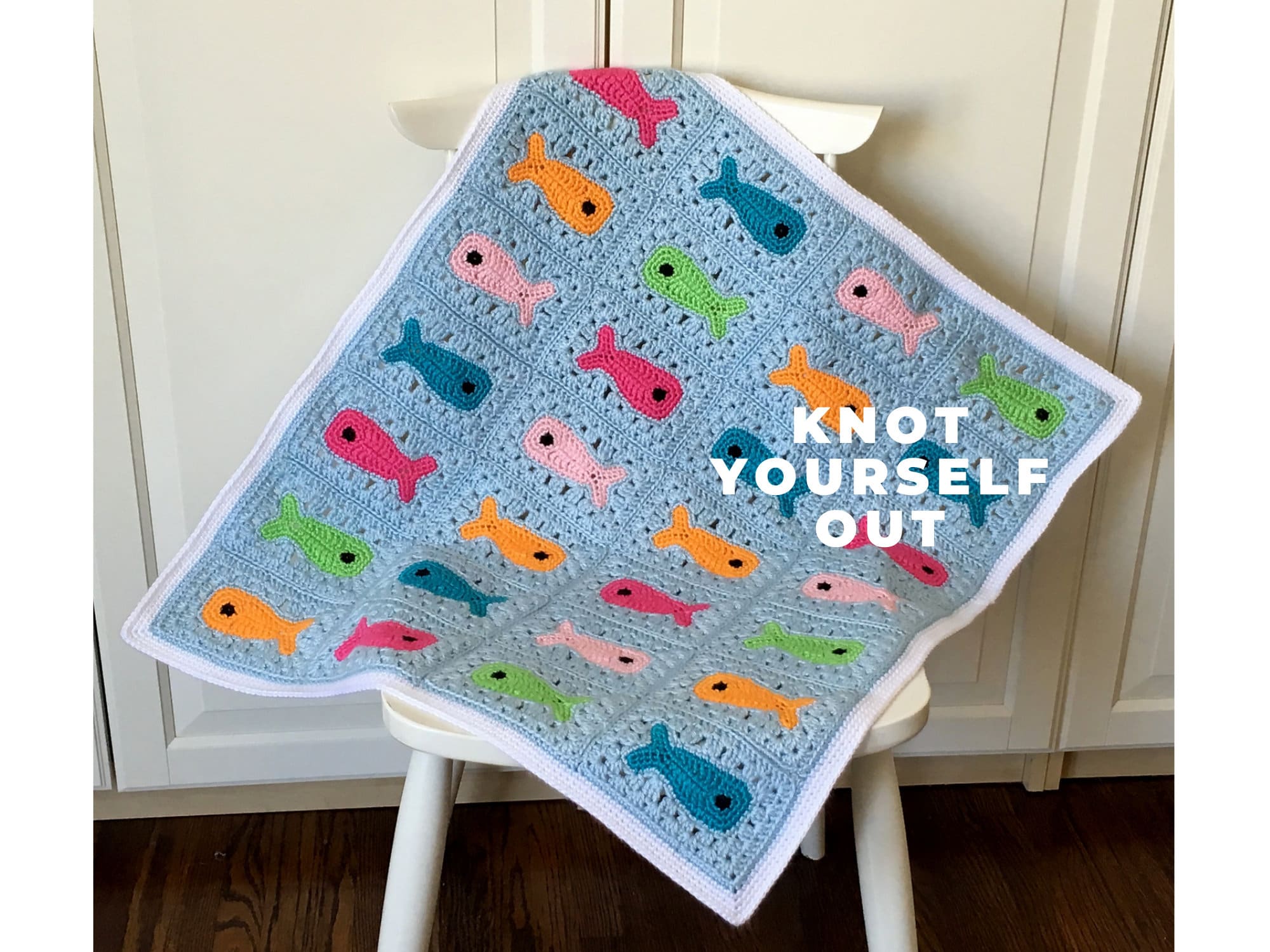 Crochet fish blanket hotsell