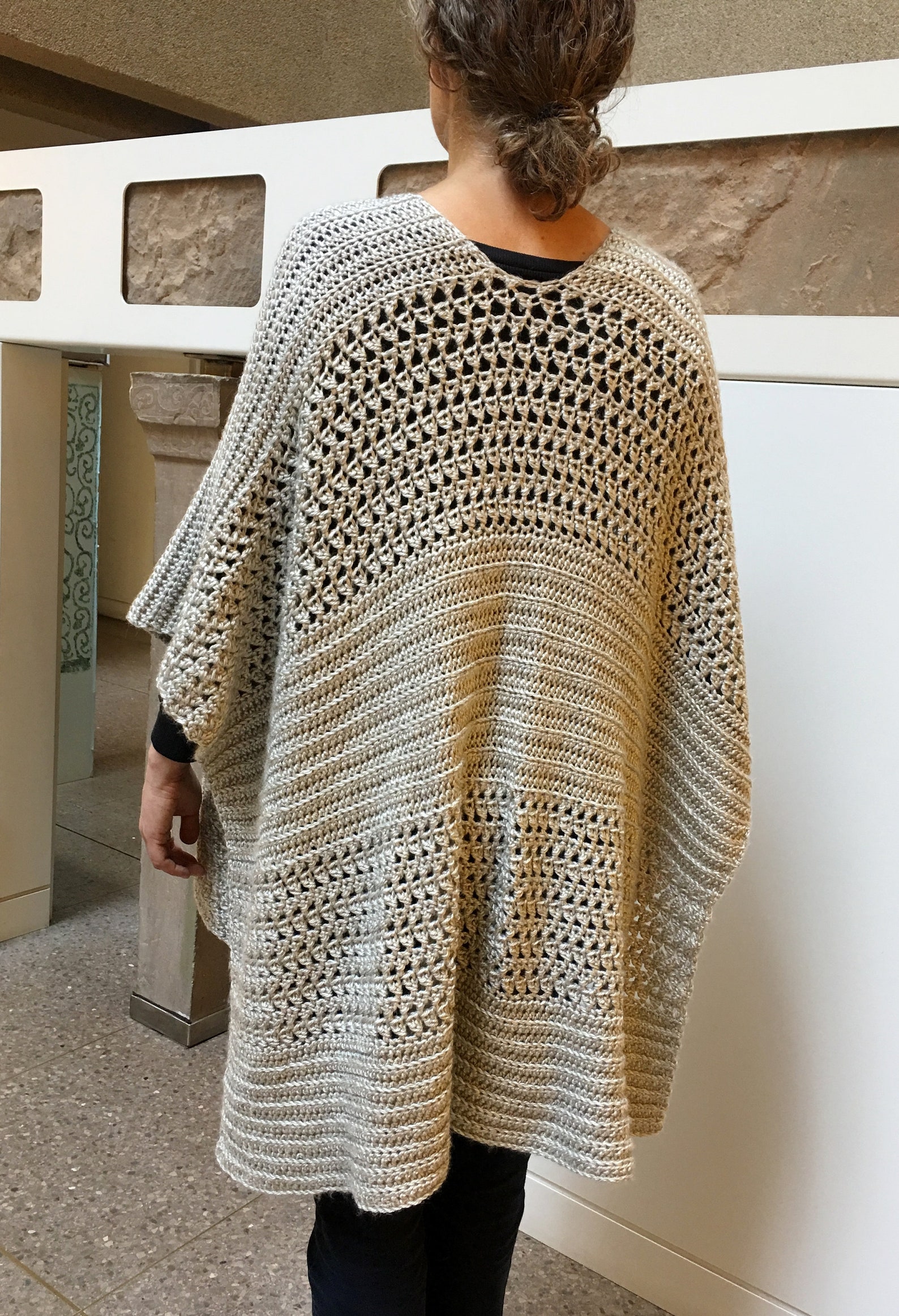 Crochet Ruana PATTERN, Crochet Poncho Pattern, Crochet Kimono, Crochet ...