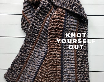 Crochet PATTERN Mens Scarf, Mens Crochet Scarf Pattern, Easy Crochet Scarf for Men, Scarf Patterns for Men, Crochet for Men, Easy, DIY, PDF