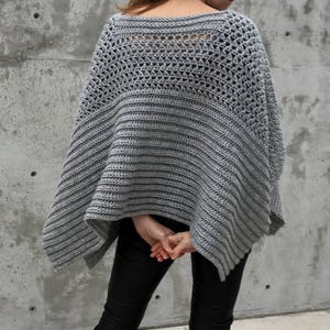 Crochet Poncho PATTERN, Shawl Pattern, Crochet Sweater, Big Crochet Wrap, Boho Poncho, Top, Crochet for Women, PDF, DIY, Garment, Ruana image 2