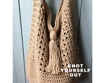 Crochet Bag PATTERN, Boho Bag Crochet Pattern, Crochet Bag, Slouchy Bag, Bag with Long Strap, Handbag, Crochet Purse PDF, Summer Bag, Beach