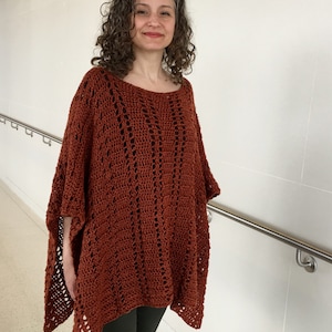 Easy Crochet Wrap PATTERN , Crochet Poncho Pattern, Boho Crochet Pattern, Crochet Patterns for Women, Crochet Sweater, Crochet Top, PDF, DIY image 2