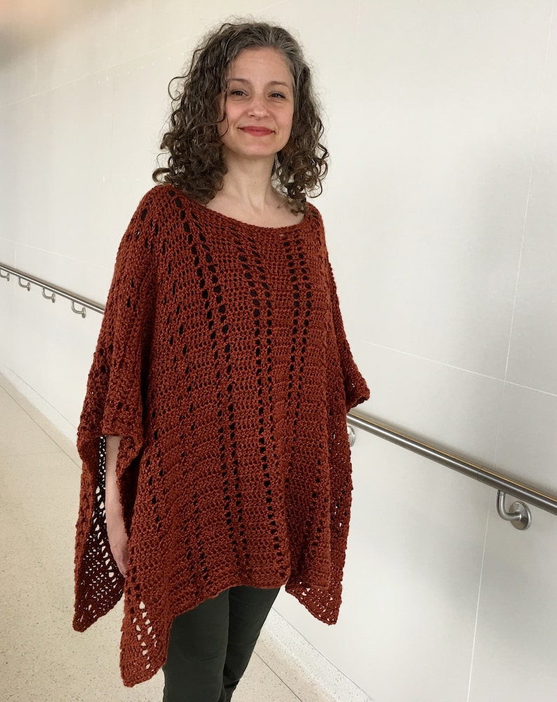 Easy Crochet Wrap PATTERN , Crochet Poncho Pattern, Boho Crochet Pattern, Crochet Patterns for Women, Crochet Sweater, Crochet Top, PDF, DIY image 2