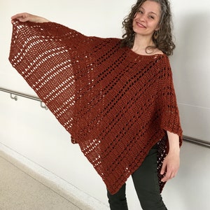 Easy Crochet Wrap PATTERN , Crochet Poncho Pattern, Boho Crochet Pattern, Crochet Patterns for Women, Crochet Sweater, Crochet Top, PDF, DIY image 7