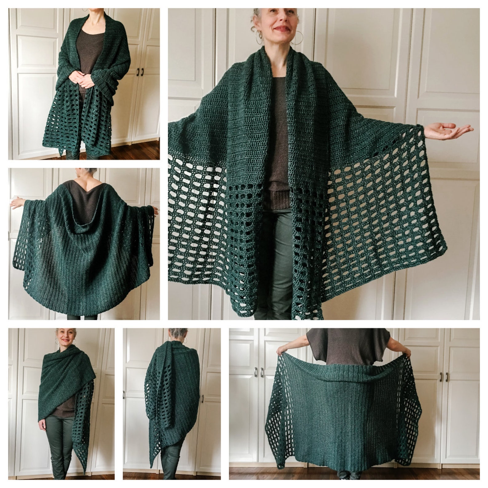 Easy Blanket Wrap Shawl Crochet PATTERN Easy Cape Crochet Etsy