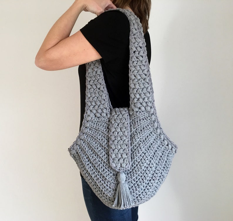 Crochet Bag PATTERN, Boho Bag Pattern, Crochet Tote Bag, Bucket Bag Pattern, Boho Crochet, Boho Bag, Purse Pattern, Hand Bag, Sac, PDF image 6