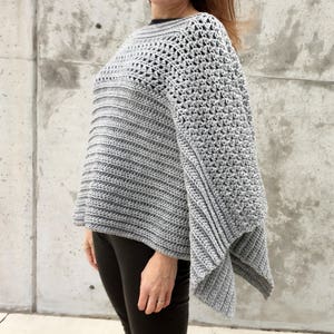 Crochet Poncho PATTERN, Shawl Pattern, Crochet Sweater, Big Crochet Wrap, Boho Poncho, Top, Crochet for Women, PDF, DIY, Garment, Ruana image 4