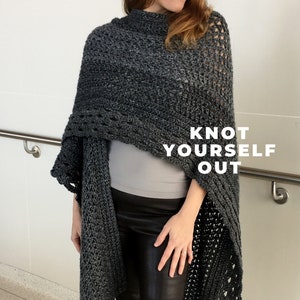 MODELLO Ruana all'uncinetto, modello poncho all'uncinetto, poncho lungo, modello a fascia grande, mantello, scrollata di spalle, maglione all'uncinetto, top all'uncinetto, indumento, PDF, fai da te