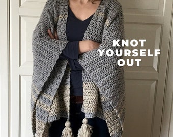 Crochet Wrap Pattern EASY, Crochet Blanket Wrap, Ruana, Poncho, Cardigan, Blanket Shawl, Crochet Sweater, Boho Crochet, Crochet Top, PDF