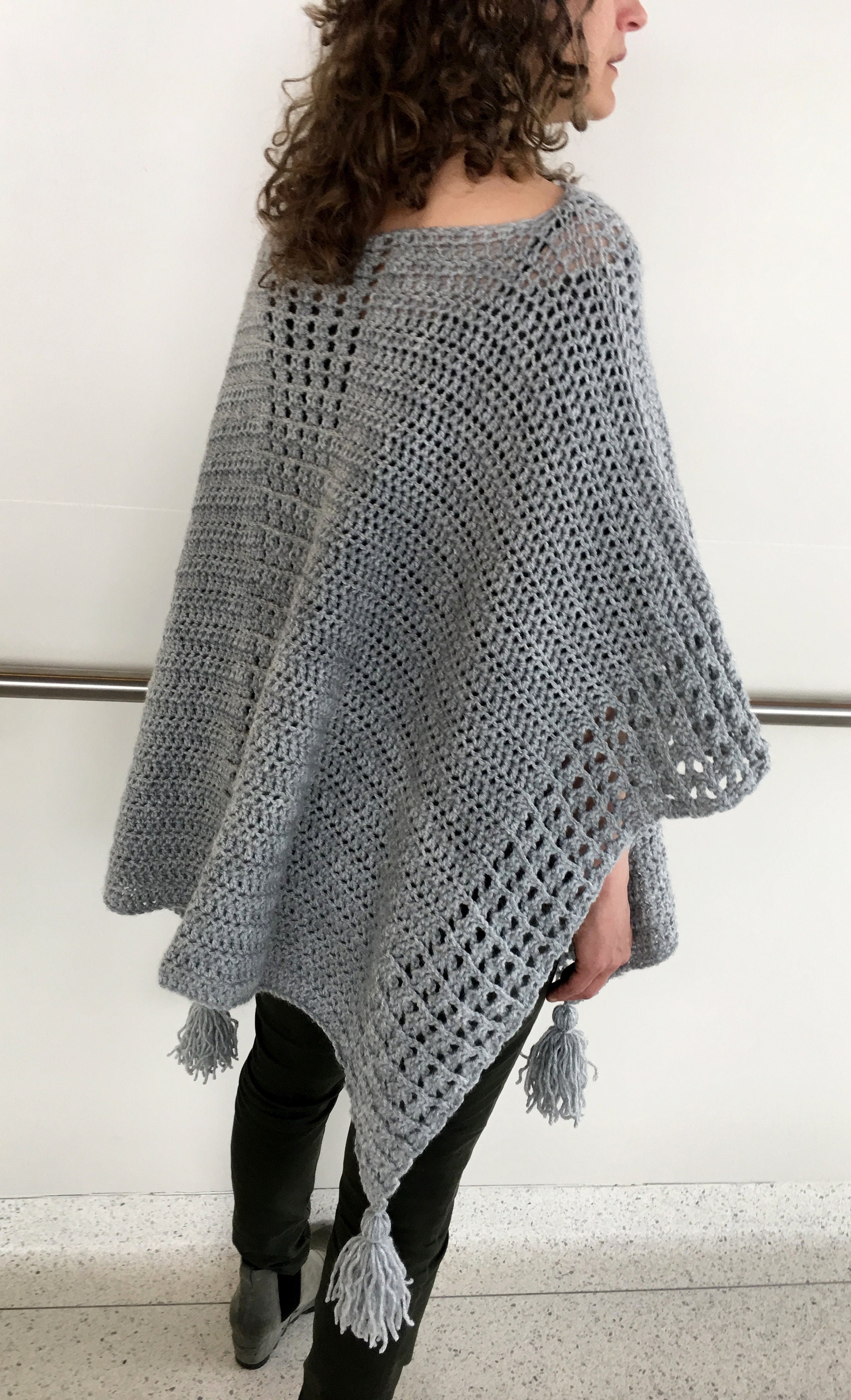 Crochet Poncho PATTERN Easy Crochet Wrap Pattern Crochet Etsy Canada