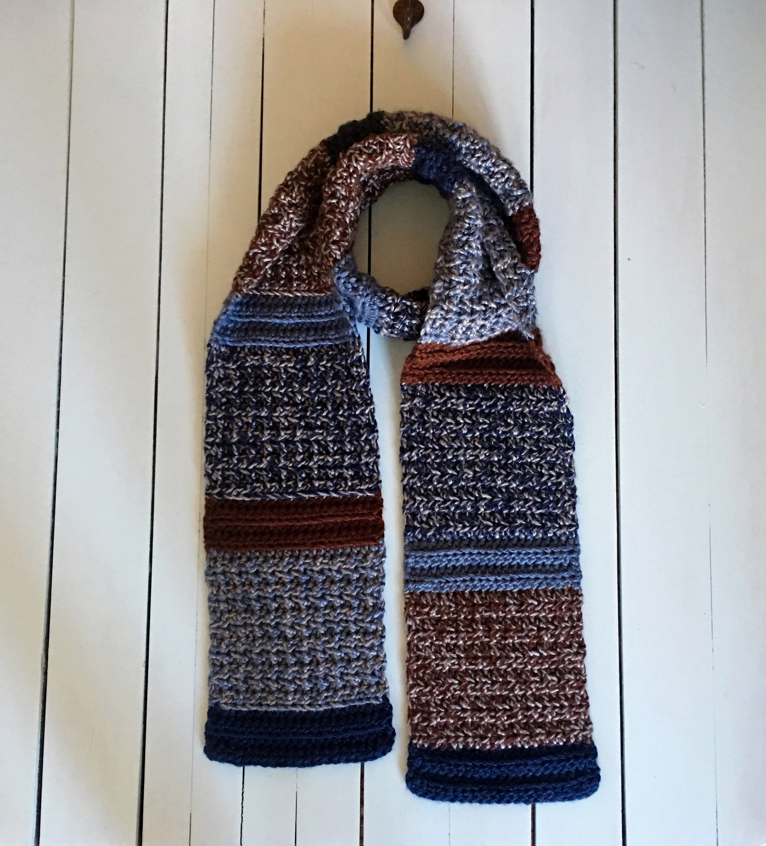 Crochet PATTERN Mens Scarf Mens Crochet Scarf Pattern Crochet Scarf