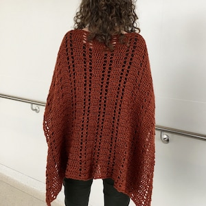 Easy Crochet Wrap PATTERN , Crochet Poncho Pattern, Boho Crochet Pattern, Crochet Patterns for Women, Crochet Sweater, Crochet Top, PDF, DIY image 5