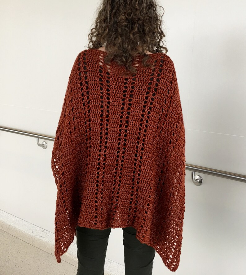 Easy Crochet Wrap PATTERN , Crochet Poncho Pattern, Boho Crochet Pattern, Crochet Patterns for Women, Crochet Sweater, Crochet Top, PDF, DIY image 5
