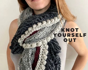 Womens Crochet Scarf PATTERN, Crochet Scarf Pattern, Boho, Crochet Pattern Wrap, Shoulder Wrap, Crochet for Women, Crochet Top, DIY, PDF