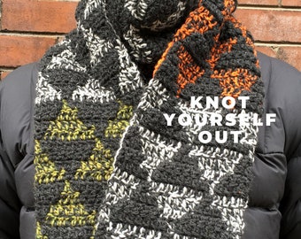 Mens Scarf CROCHET PATTERN, Mens Crochet Scarf Pattern, Crochet Scarves for Men, Mens Winter Scarf, Warm Crochet Winter Scarf for Man