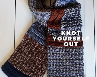 Crochet PATTERN Mens Scarf, Mens Crochet Scarf Pattern, Crochet Scarf for Men, Scarf Patterns for Men, Accessories, Instant Digital Download