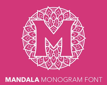 SVG Mandala Monogram Font A to Z Personal Svg Mandala Monogram SVG Letters Monogram Mandala SVG Cut files Cricut Explore Cutting Machines