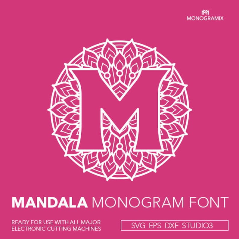 Download SVG Mandala Monogram Font A to Z Personal Svg Mandala ...