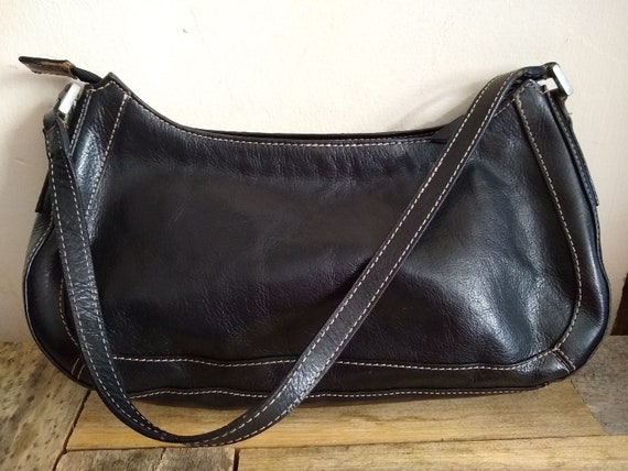 Marks and spencer black leather handbags hotsell