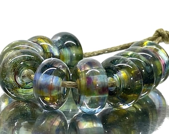 Handmade Lampwork Glass Beads From Murano Glass OOAK Tamara Yarilo Brand 10 Pcs
