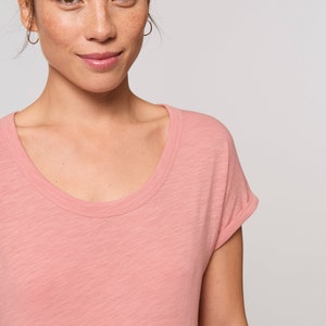 Women's Roll-Sleeve Slub Tee, T-shirt, Loungewear image 2