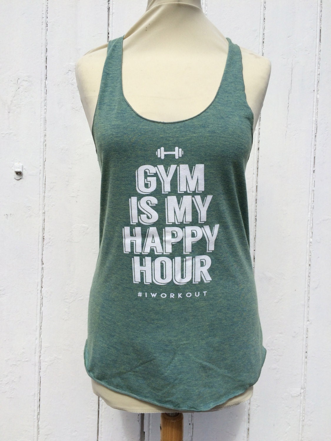 Gym is My Happy Hour Eco Tank Gym Vest Fitness Top Workout | Etsy