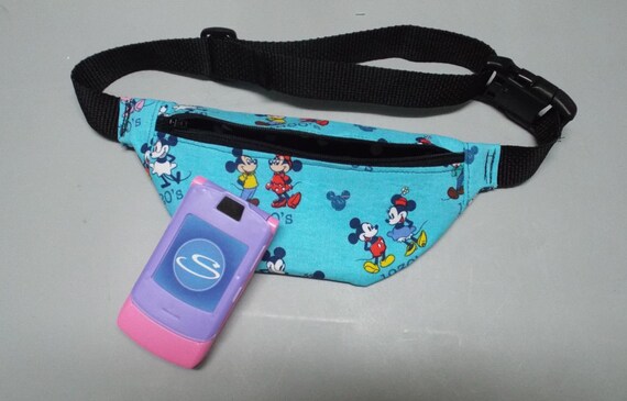 Kids Fanny Pack Girls Boys Waist Belt Bag Mickey Minnie Mouse Design