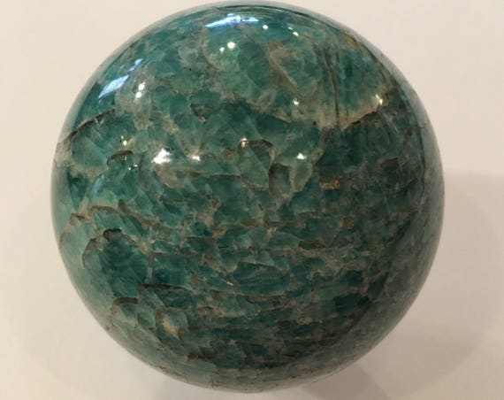 AMAZONITE Sphere// Crystal Sphere// Healing Gemstone// Crystal Ball// Home Decor// Healing Tools// Amazonite// From Brazil