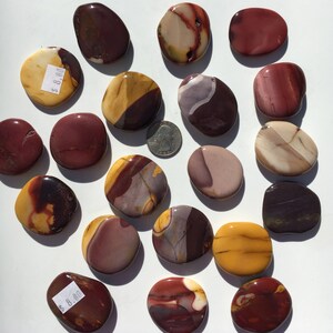 Beautiful Tumbled MOOKITE JASPER Healing Gemstone// Mookite Jasper Pillows// Tumbled Stones// Jasper// Healing Crystals// Healing Tools