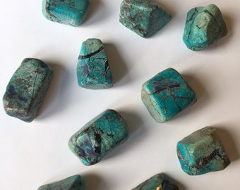 Beautiful Tumbled SHATTUCKITE Healing Gemstone// Tumbled Shattuckite/ Tumbled Stones// Polished Shattukite/ Healing Crystals// Healing Tools